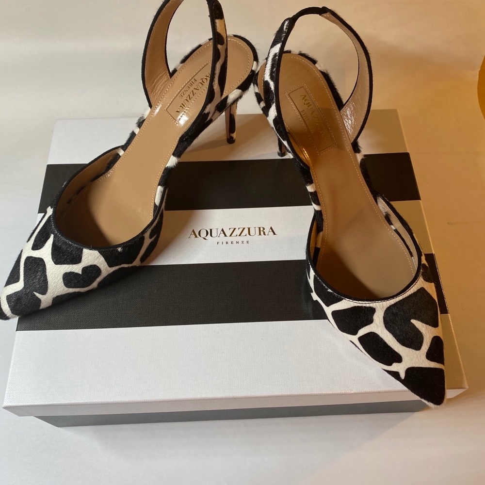 Aquazzura black/white calf hair shoes - Picture 2 of 6